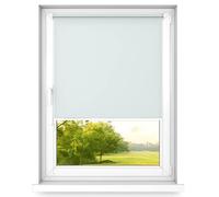 Time4blinds MINI BASIC Stick-On or Noninvasive Roller Blind for Windows - Adhesive, Easy Fit Clip-On, Dimming for Bedroom - 400x1400mm Light Gray - Left Side Operation