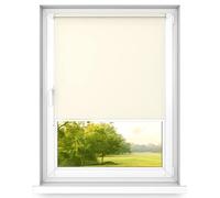 time4blinds MINI Basic Stick on or noninvasive Roller Blinds for Windows - Adhesive Blinds - Easy Fit Clip On Blinds - Dimming Blinds for Bedroom - 600x1400mm Light Cream - Operated on Right Side