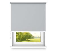time4blinds Roller blinds Blackout blind Free-hanging roller blind without a cassett Wall or ceiling mounting Large size UV Protection Thermal Properties Solid design 90x140 cm Moonlight grey - left