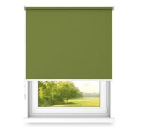 time4blinds Roller blinds Blackout blind Free-hanging roller blind without a cassett Wall or ceiling mounting Large size UV Protection Thermal Properties Solid design 130x120 cm Forest green - right