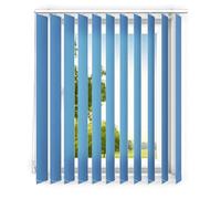 time4blinds - Vertical blinds - Slats for office workstations - Bedroom Blinds - Kitchen Blinds - Complete Set with Vertical Blind Slats & Rail - 80x120 cm - Azure blue