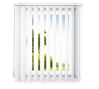 time4blinds - Vertical blinds - Slats for office workstations - Bedroom Blinds - Kitchen Blinds - Complete Set with Vertical Blind Slats & Rail - 155x140 cm - Classic white
