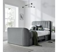Time4Sleep Aspen Kingsize Side Lift Ottoman TV Bed - Grey