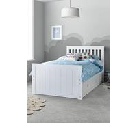 Time4sleep Captain White 3 Drawer Wooden Storage Bed | Size: Single Time4sleep White Single