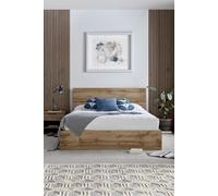 Time4sleep Chicago Industrial Oak Finish Ottoman Storage Bed - Bed Frame in Natural | Size: King Time4sleep Natural King