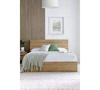 Time4sleep Chicago Riviera Oak Finish Ottoman Storage Bed - Bed Frame in Natural | Size: Double Time4sleep Natural Double