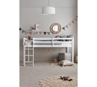 Time4sleep Essentials White Wooden Mid Sleeper Bed Frame | Size: Single Time4sleep White Single