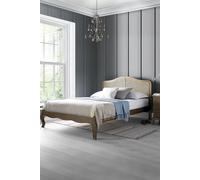 Time4sleep Loire Rattan Low Foot End - Bed Frame in Light Oak | Size: King Time4sleep Light Oak King