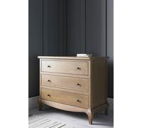 Time4sleep Loire Weathered Oak 3 Drawer Chest in Brown Time4sleep Brown