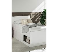 Time4sleep Maxistore 3 Door White Wooden Storage Single Bed Frame Time4sleep White Single