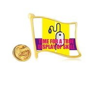 Timeâ€‚Forâ€‚Aâ€‚Trueâ€‚Displayâ€‚Ofâ€‚S Golden Metal Flag Lapel Pin Badge