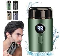 Timeatea Shaver,Timeatea Electric Razor,Vishopee Shaver,Mini Portable Electric Shaver,Mini Electric Shaver Waterproof Razor Washable Portable,USB Rechargeable Razor with Digital Display(Green)