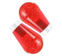 Timebid 2Pcs Crystal Ellipse Joystick Ball Top Handle Rocker | M6 Oval Arcade Game DIY Parts Replacement Red*2