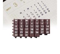 TimeBlocks Connected Calendar Stamp, DIY Plastic Scrapbooking Consolidated Numbers Stamp Reusable Customizable Build Months, Weeks, or Lists with Ease for Journaling, Note-Taking & Planning