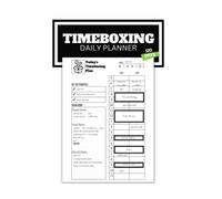 Timeboxing Daily Planner Notebook - Desktop To Do List Time Management Planning with Hourly Schedule, Time Block Planner, College School Supplies - 6x9" - 120 Undated Sheets