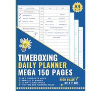 Timeboxing Planner: Create Daily Plans & Enhance Productivity, Time Block 30 Minute or Larger Periods with To Do lists, Priorities & much more.