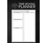 TimeBoxing Planner - Simple Time Management - Productivity Journal: 120 Days - A4