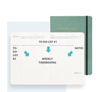 Timeboxing Planner - - Structure to Turn To-Do into DONE | 52-Week Undated Organizer for Students & Busy People | 7×9 Flexible Cover - Green