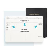 Timeboxing Weekly and Monthly Planner | Turn To-Do into DONE - Beat Procrastination & Stay Focused | Undated 7x9 Flexible Cover Productivity Planner - Black