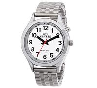 Timechant 5 Senses English Women s Silver-Tone Alarm Low Vision Metal Talking Watch 1156
