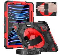 Timecity Case for iPad Air 4th/ 5th Generation 10.9 inch 2022/2020, for iPad Pro 11 inch 2022~2018, Heavy Duty Protective Cover with Screen Protector, Superman colour scheme, Children's Gifts, Red