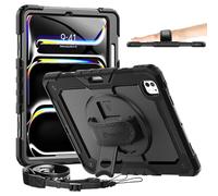 timecity Case for iPad Pro 13-Inch M4 2024 7th Gen (Case for iPad A2925 / A2926 / A3007) Heavy Duty Protection but Not Bulky - Black