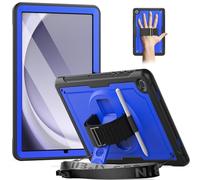 Timecity Case for Samsung Galaxy Tab A9+ Plus 11" 2023, Shockproof Case with Screen Protector,Stand/360 Rotating Hand Strap,Pencil Holder, Heavy Duty for Samsung A9+ Tablet,Dark Blue