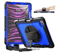 Timecity for iPad Pro 12.9 Case 6th/5th/4th/3rd Gen, 360° Rotating Stand, Pencil Holder & Wireless Charging, Shockproof with Screen Protector & Shoulder Strap - for Designers & Professionals-Dark Blue