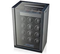 TIMECUBE Watch Winder for 12 Watches with Interior Light and 4 Watch Storage Slots, Carbon, Watch winder