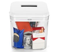 Timed Lock Box, Phone Lock Box with Timer, Rechargeable Time Locking Container, 6.5''x 6.5''x6.5'', Timed Lock Safe for Cell Phones, Snacks and Other Tempting Items