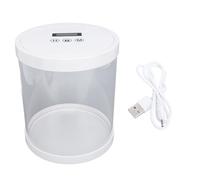 Timed Lock Box, Plastic Electronic Password Lock Container, Multi Purpose Timed Storage Box for Phone Keys Wallet Jewelry with Timer Function for Home Office School Use (White)