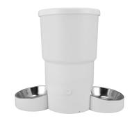 Timed Pet Feeder, Cat Food Dispenser, 5L Stainless Steel Double Bowl Automatic Pet Food Dispenser Intelligent Control for Scheduling and Emergency Power Supply for Power Outages