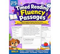 Timed Reading Fluency Passages 3rd - 4th Grade: One Minute Reading Fluency Passages with Comprehension Questions, Vocabulary Activities, Repeated ... Tracking & Reading Intervention for Ages 8-10