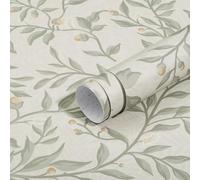 Timeet Peel and Stick Wallpaper Beige Green Leaf 41CM×3M Waterproof Self Adhesive Wallpaper Leaves Fruit Contact Paper Thicken Sticky Back Plastic Removable Vinyl Wrap for Furniture Cabinet Wall