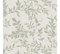 Timeet Peel and Stick Wallpaper Green Leaves Self Adhesive Wallpaper Leaf Yellow Fruit Print Sticky Back Plastic Beige Waterproof Vinyl Film for Furniture Cabinet Interior Wall 41x500cm