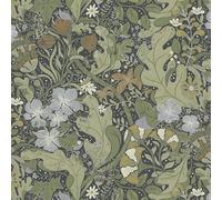 Timeet Peel and Stick Wallpaper Navy Blue Botanical Sticky Back Plastic Blossom Contact Paper 41cmx10m Leaves Flowers Vines Pattern Self Adhesive Wallpaper Waterproof Vinyl Film for Living Room