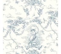 Timeet Self Adhesive Wallpaper Blue 41x600CM Peel and Stick Wallpaper Cupid Manor Painting Sticky Back Viny Film Contact Paper Waterproof for Bedroom Living Room Wall Cabinet Shelf