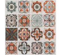 Timeet Self Adhesive Wallpaper Glossy Tile Effect Sticky Back Plastic 40x1000cm Contact Paper Vinyl Flim Tile Stickers Waterproof Peel and Stick Wallpaper Kitchen Countertop Backsplash Shelf
