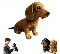 TIMEFUU The Dachy 2.0 Plush - Emotional Healing on Demand, dachy dackel,The Embraces That Lasts Support Dog, Sofa Ornament, Gift for Pet Lovers-Brown||1pcs