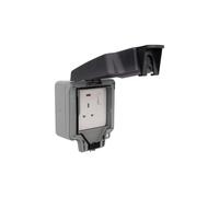 Timeguard TW1207DPN Weathersafe IP66 Single Gang 13A Switched Socket DP with Neon
