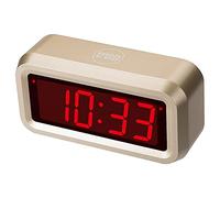Timegyro Battery Alarm Clock Bedside, No Cords, Easy to See Day and Night, Three Brightness Settings, Long Battery Life for 12 Months, 12/24 Hour, Snooze