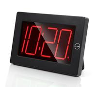 Timegyro LED Battery Wall Clock, Visable in the Night, No Plug In, Large Display Digital Wall Clock, Adjustable Brightness
