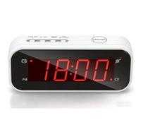 Timegyro Small Digital Alarm Clock Battery Operated, Cordless, Travel Alarm Clock, Brightness Adjustable, 12/24Hr