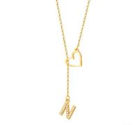 Timeless 26 Letter Heart Necklace, Crafted from Copper, Elegant Addition to Your Jewelry Box (H)