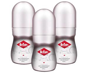 (Timeless) 3 x 50ml Lee Cooper Anti-perspirant Roll On Deodorant