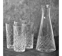 Timeless 940ml Carafe Jug & 4 365ml Drinking Glass Tumblers Dining Set