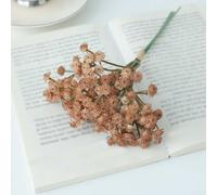 Timeless Artificial Gypsophila Bouquet Made from Plastic, Maintenance Floral Decoration Designed for Indoor Use in Homes and Event Settings (Deep brown)