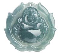 Timeless Blue Water Jade Buddha Necklace - Joyful Maitreya Pendant for Luck & Sophistication - A Unique Gift Embodying Happiness, Prosperity, and Grace