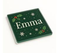 Timeless Christmas Acrylic Coaster Place Setting Gift - Personalised Festive Table Decor with Elegant Design