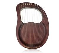 Timeless Classic“OW”16-String Wooden Lyre Harp,Mahogany Wood String Instrument with Carry Bag,Tuning Wrench,Cleaning Cloth and backup 16 Strings